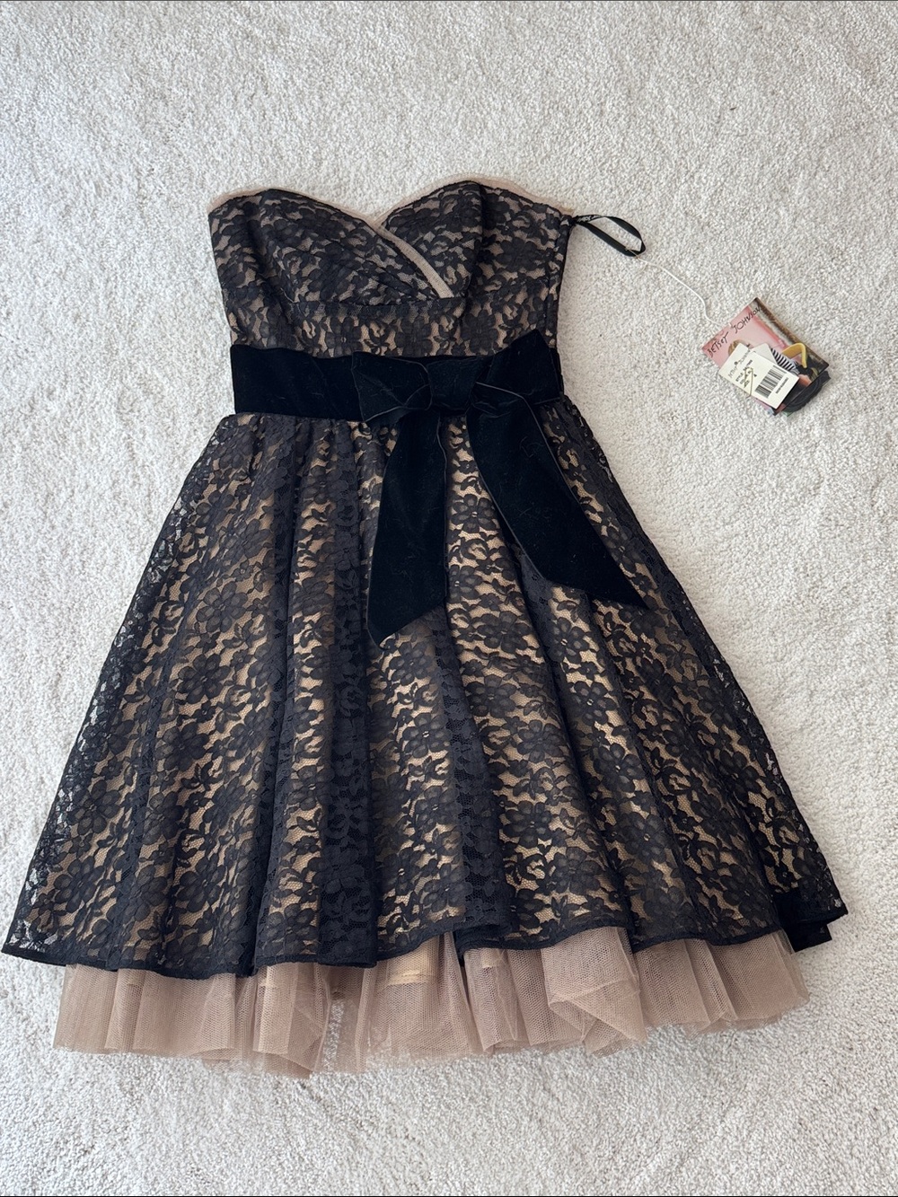 Betsey Johnson Y2K Evening Strapless Dress
